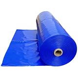 Vapor Barrier Supply - Polyethylene Plastic Shrink Wrap - 7 mil – Blue Boat Shrink Film for use with Heat Gun, Industrial Shrink Wrap, Plastic Sheeting for Protection and Storage (14' x 30')