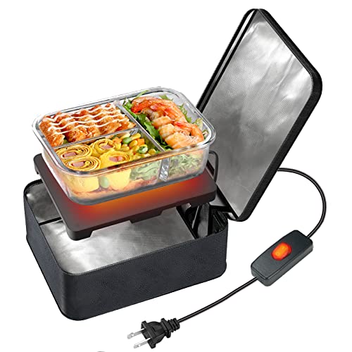 SabotHeat Mini Portable Oven -Portable Microwave with OFF/ON SWITCH & Indicator Light for Reheating, Portable Food Warmer Lunch Box for Warming Lunch, Portable Lunch Box Warmer for Office/Travel, 120V