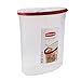 Rubbermaid Flex and Seal Cereal Keeper, 1.5 Gallon, BPA-Free, Clear with Red Lid, Airtight