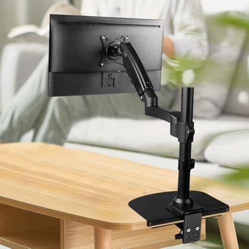 TOPPERFUN Steel Reinforcement Plate for Monitor Stand with Heavy-Duty Support and Even Weight Distribution, Black Metal Fixing Plate for Thin and Fragile Tabletops, for Desktop Mount — view 6