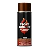 Stove Bright High Temp Paint - Copper - 8152 | Heat Resistant Spray for Wood Stove BBQ Grill Fireplace Engine | Satin Finish | Rust Resistant Metal Coating | Withstands 1200°F | Primer Friendly