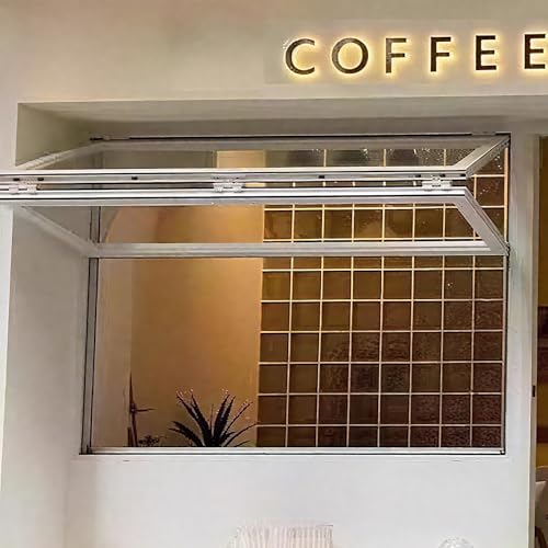 Ventana de guillotina doble para cocinas y puestos de té con leche modernos