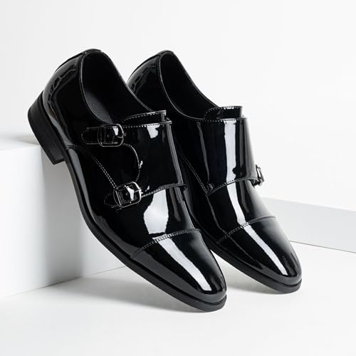 Image of Jousen Dress Shoes for Men Monk Strap Loafers for Men
