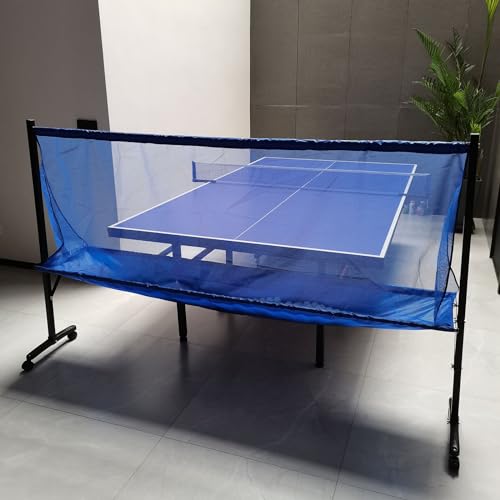 RENLXFI Park/Community/School Ping Pong Collecting Net, Movable Table Tennis Ball Return Training Tool/Trainer for Beginners Intermediate Advanced Competitions Practice, Easy Set Up