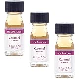 LorAnn Caramel SS Flavor, 1 dram bottle (.0125 fl oz - 3.7ml - 1 teaspoon) - 3 Pack - includes a rec