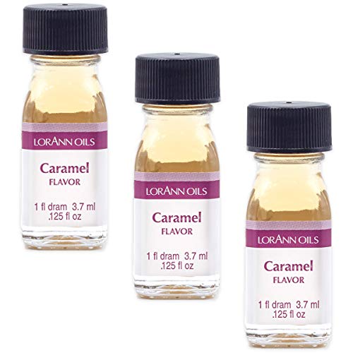 Lorann Caramel Ss Flavor, 1 Dram Bottle (.0125 Fl Oz - 3.7Ml - 1 Teaspoon) - 3 Pack - Includes A Recipe #TOP30