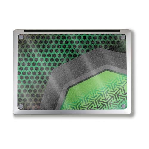 Image of Glossy Glitter Laptop Skin Compatible with Alienware M18 R2 (2024) - Hex Green - Premium 3M Vinyl Protective Wrap Decal Cover - Easy to Apply | Crafted in The USA by MightySkins