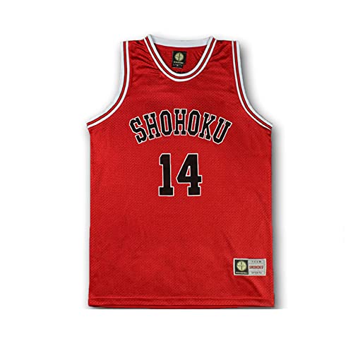 14th Jersey Hisashi Mitsui Cosplay Basketball Jersey Red