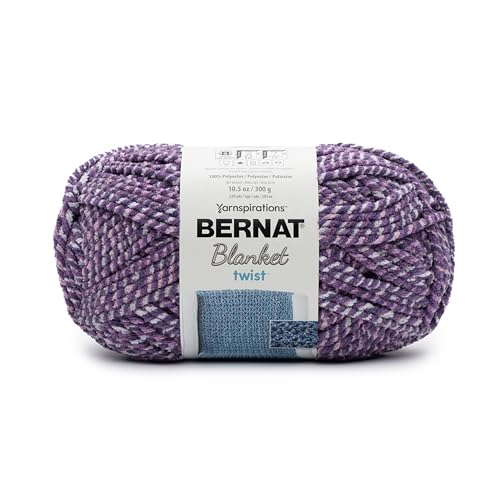 Image of bernat Blanket Twists Yarn, Grape Kiss, Purple Haze 300g