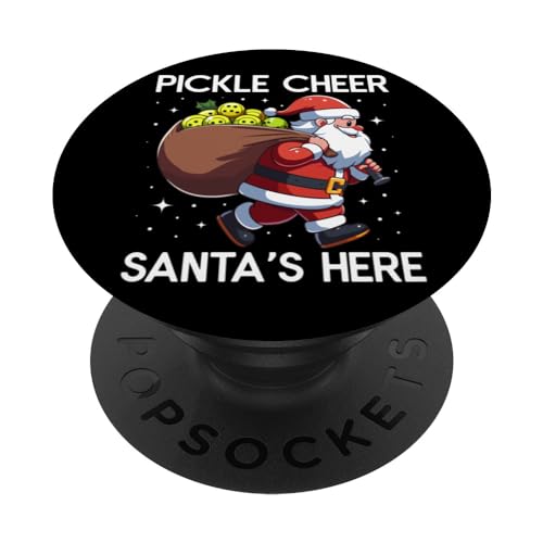 Pickleball Christmas Funny Santa Player Tournament Xmas PopSockets PopGrip Intercambiable