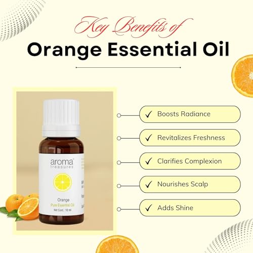 Image of Aroma Treasures 100% Pure & Natural Essential for healthy Skin /body & mind (Orange Essential Oil)