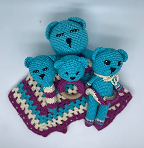 Amigurumi de crochet hecho a mano con hilo de algodón y relleno hipoalergénico