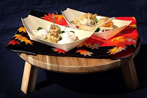 Bamboo Wood Boats Large x50 for Party Foods, Snacks, Nibbles, canapé 225X125mm