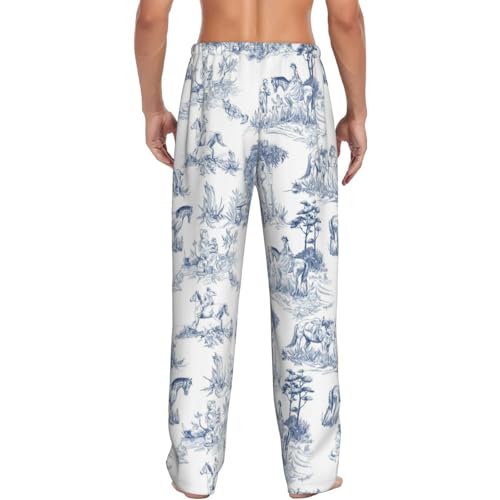 Toile De Jouy Floral Men's Pajama Pants Comfy Lightweight Pajama Bottoms Lounge Sleep Pjs Pant for Women Men3