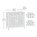 Sauder Costa Library Base, Coastal Cottage Cabinet, Office Storage Solution, Entryway Organizer - Chalked Chestnut Finish