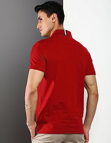 Image of Tommy Hilfiger Solid Cotton Slim Fit Men's T-Shirt