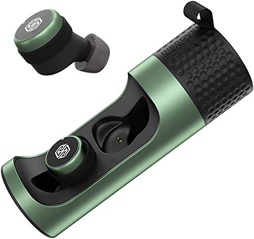 Nillkin TW004 Bluetooth Kopfhörer In Ear Ohrhörer, Bluetooth 5.0 Headset Mikrofon mit Ladebox Wireless Noise Cancelling Earbuds Touch Steuerung Sport Ohrhörer 65H Spielzeit Wasserdicht IPX5 (Grün)