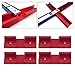 T Track Intersection Parts, Aluminum Alloy Woodworking Track Connector, 4PCS T Track Chute Kit with smoothness Outer layer, Compact and Portable for Carpenter, Woodworking Tools (Red)
