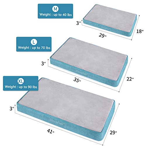 Slecofom Orthopedic Dog Bed, Waterproof Dog Bed With Washable Removable Cover, Durable Dog Bed-Memory Foam Dog Bed，Dog Crate Bed For Medium/Large Dogs，Dog Mattress Suitable For Pet Crates29X18 #TOP6