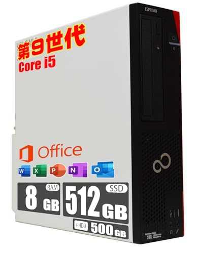 �y�����ςݕi�z FMV ESPRIMO D588 / ��9���� Core i5 9400 / SSD 256GB + HDD 500GB / ������ 16GB / MS Office 2019 / Windows 11 / DVDROM/�I�t�B�X �f�X�N�g