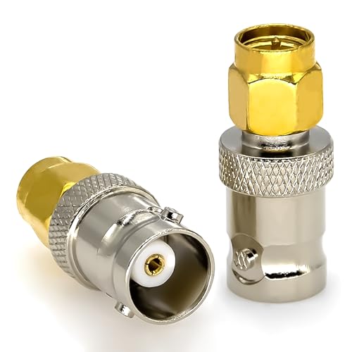 Adaptador coaxial SMA macho a BNC hembra 2 unidades miniatura 2