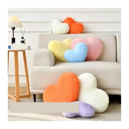 Oreiller coeur rose 2 pièces coussin mignon de maison textile déco - 6