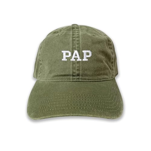 Generic USmania Pap Embroidered Cap PAPA Baseball Cap dad Cap Father hat dad Gift dad hat (US, Alpha, One Size, Olive Green)