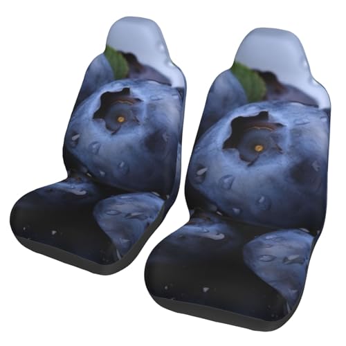 GTKSYNVE Blueberry Lot de 2 housses de siège avant de voiture, lavables, antidérapantes, imperméables, universelles pour voitures, camionnettes, camions