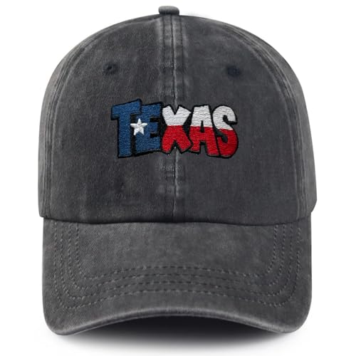 Gorra con bandera de Texas bordada ajuste ajustable