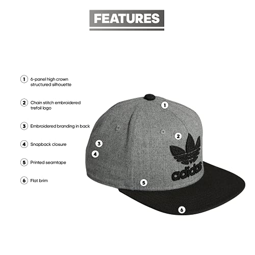 Image of adidas Originals Men's Trefoil Chain Flatbrim Snapback Cap, One Size