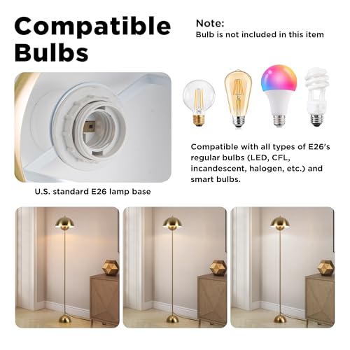 Image of Mid-Century Modern Metal Bud Floor Lamp for Home and Office, Brass Gold