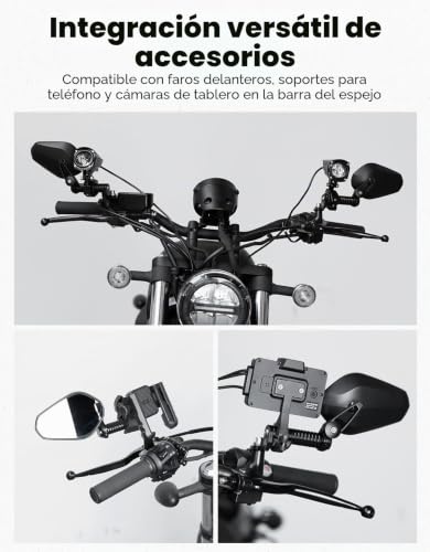 Espejos homologados moto universal KEMIMOTO E9 retrovisores M10 5