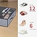 Onlyeasy Large Under Bed Shoe Organizer (6 to 12 Pairs x 2) - Underbed Shoes Closet Storage Solution with Metal Zipper and 2 Handles, Breathable, 29.3