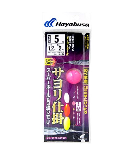 ハヤブサ(Hayabusa) サヨリ仕掛 スーパーボール&3連シモリ(のべ竿用) 5-1.2 HA134
