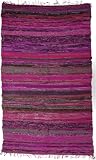 GURU SHOP Leichter Flickenteppich, Flickendecke 100x160 cm - Lila-bunt