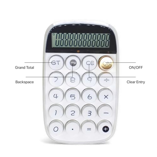 Image of Blue tick CandySum Calculator 10-Digit | Candy Color | 15 Tilt Display | Big Round Keys | Compact Desk Calculator for Office & Study (Yellow)