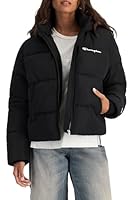Champion Women's Rochester Puffer Hooded Jacket, Black, X-Small