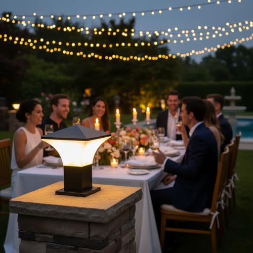 Image of BrighLyt Outdoor Gate Light & Garden Lamp for Home - Waterproof Pillar Light for Main Entrance, Balcony & Pathway (GL01, Pack of 2)