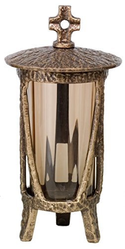 Preisvergleich Produktbild Grablaterne, Grablicht, Grablampe, Grableuchte Lena (Bronze pat.)