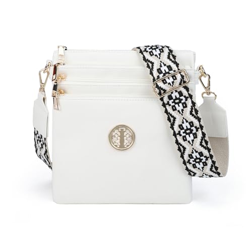 Sac à bandoulière pour femme petit sac à main en similicuir de voyage multipoche