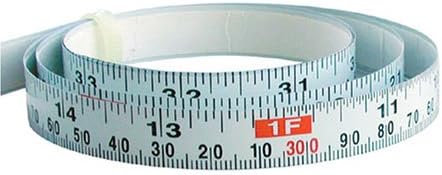 Rousseau 0012L 1/2-Inch x 12 Adhesive Backed Steel Tape Measure- Reads R to L