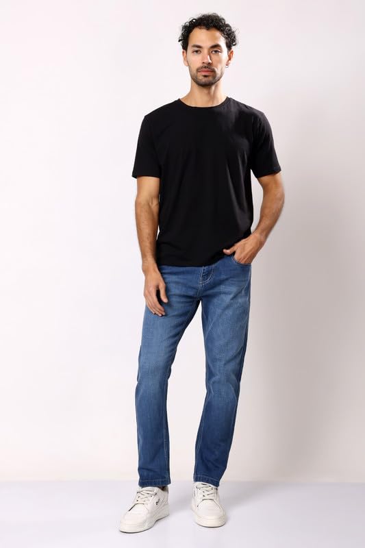 Image of London Hills Men's Ankle Length Denim Jeans | Slim Fit Ankle Jeans for Men | Casual Wear | No Alteration