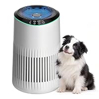 Operan Luftreiniger Allergiker für Zuhause Schlafzimmer Büro, HEPA Luftfilter Raucherzimmer für Rauch Haustier Schuppen Gerüche, Schlafmodus Blaues Umgebungslicht mit Duftschwamm, 1 Pack