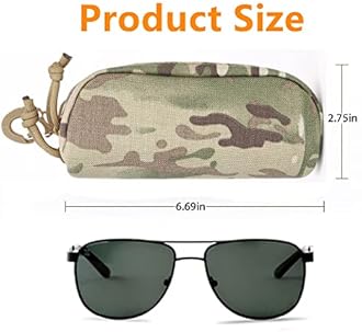 Peminkoo Tactical MOLLE Glasses Case Shockproof Protective Box Portable Eyeglasses Cases Eyewear With Belt Clip