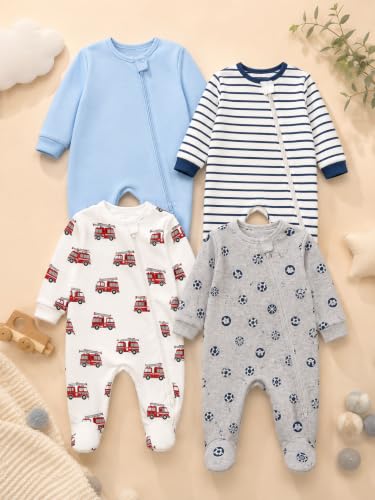 Image of TuddyBuddy 100% Cotton Baby Sleepsuits /Jumpsuits /Footed Rompers