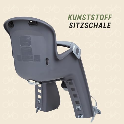 Prophete Sicherheits-Kindersitz Bilby Junior für Kinder von 9 bis 15 kg ideal für Fahrräder und E-Bikes mit einfacher Quick-Release-Halterung und verstellbarem Sicherheitsgurt