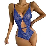 Eauptffy Frauen-reizvolle Wäsche-Rollenspiel-Wäsche-reizvolle Frauen-Kostüm-roter fester Spitze-Wäsche-Bodysuit Sexy Dessous Mit Strapse