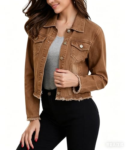 Amazon.com: MISS MOLY Women's Denim Jackets, Classic Button Front Amazon.com: MISS MOLY Women's Denim Jackets, Classic Button Front