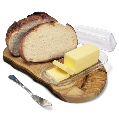 Kangaroo 10254 Crystal Glass Butter Dish thumb #2