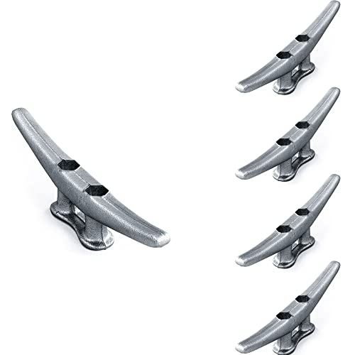 Simplified Living 8 Dock Cleat Weatherproof Galvanized Cast Iron Boat Cleat Tie Downs for Marine Pier or Decorative Nautical Maritime Dcor 4 8 16 Pack